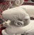 Egyptian Revival Two Headed Ram Carved Wood Sculptures Covered in White Plaster - A Pair For Sale - Image 4 of 5