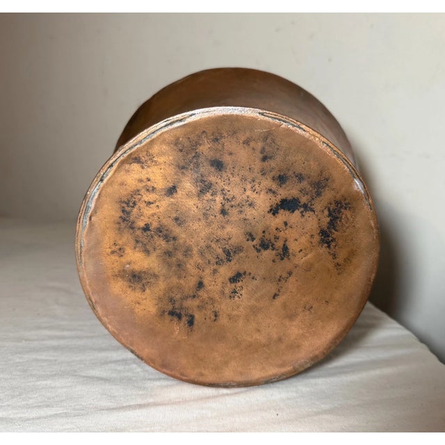 Antique 19th Century Handmade Dovetailed Thick Copper Measure Bean Pot Jug For Sale - Image 11 of 12