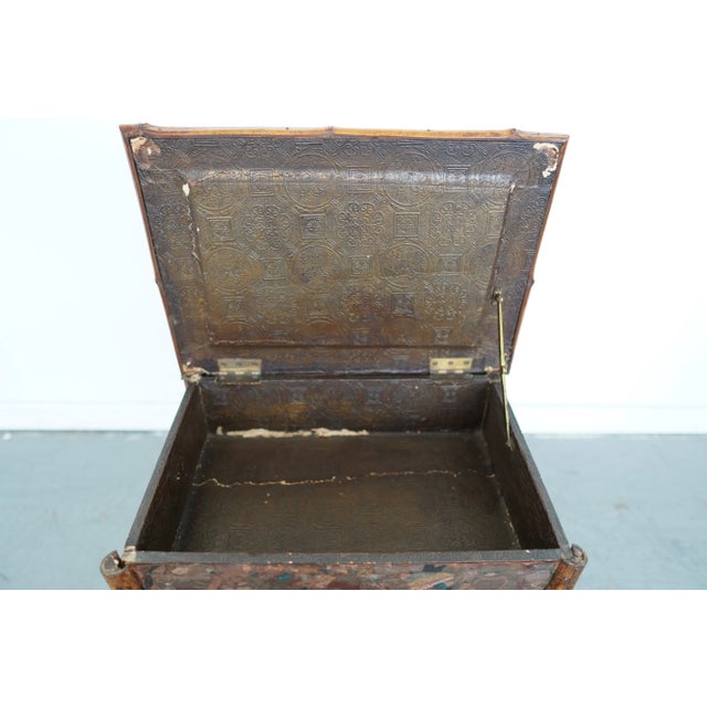 Brown Antique Bamboo Sewing Table For Sale - Image 8 of 15