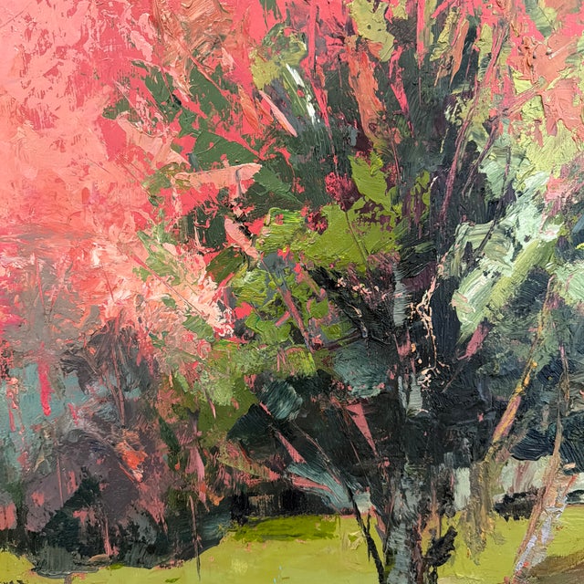 2010s On the Green, Original Oil Painting by Julia Lawing For Sale - Image 5 of 6