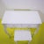 White Wooden Table with Stool and Flower Knobs, in Good conditions. Designed from 2000