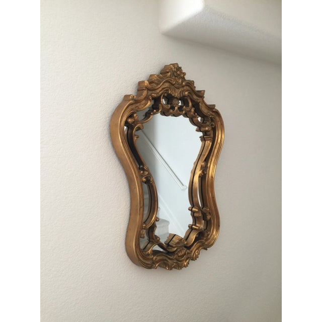 Traditional Vintage Gilt-Wood Florentine Wall Mirror For Sale - Image 3 of 3