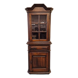 Oak Bookcase with Display For Sale