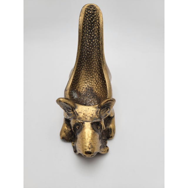 Vintage Brass Scottish Terrier Pipe Holder Stand For Sale - Image 6 of 8
