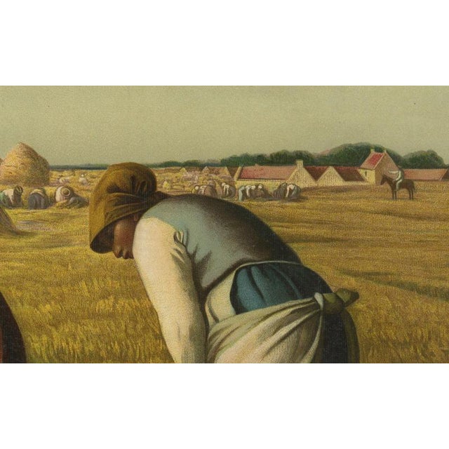 After Millet, Harvest Workers in the Field, 1900, Chromolithograph on Paper For Sale - Image 3 of 10