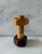Handmade wooden screw and nut functional sculpture. Lovely curiosity to be displayed on a bookshelf or coffee table.