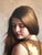 Twilight by Beth Sistrunk | Oil on panel Portrait of a woman in a golden dress with a serene expression. For Sale - Image 9 of 10