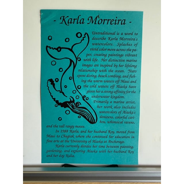 Blue Karla Morreira "Into the Emerald Sea" Signed Limited Edition Watercolor Print - 80/500 For Sale - Image 8 of 10