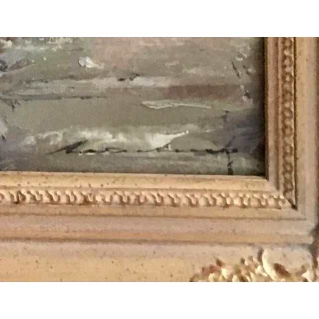 Wood Impressionist Lakeside Country Scene Oil Painting For Sale - Image 7 of 8