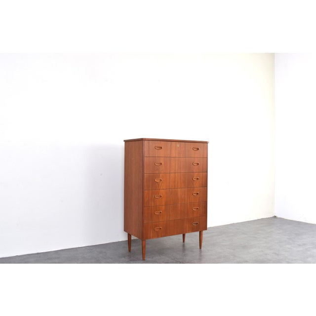 Wood Mid-Century Modern Danish Teak Chest of Drawers, 1960s For Sale - Image 7 of 14
