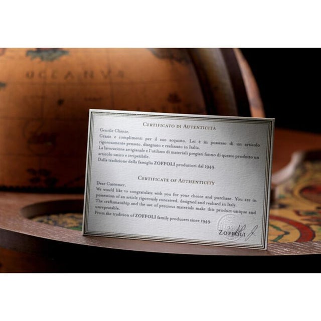 Wood Orbis Classic Brown Globe by Zoffoli Mappamondi For Sale - Image 7 of 8