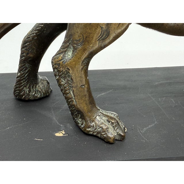 Art Deco Antique Medieval Bronze Sculpture of a Lion For Sale - Image 3 of 18