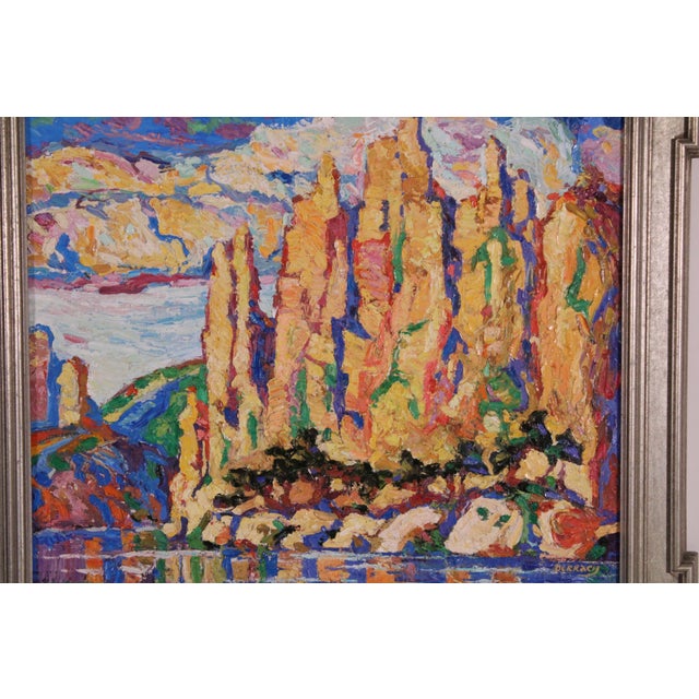 Red Rock and River Painting by Vladimir Kerkach (Born 1964) For Sale - Image 4 of 11