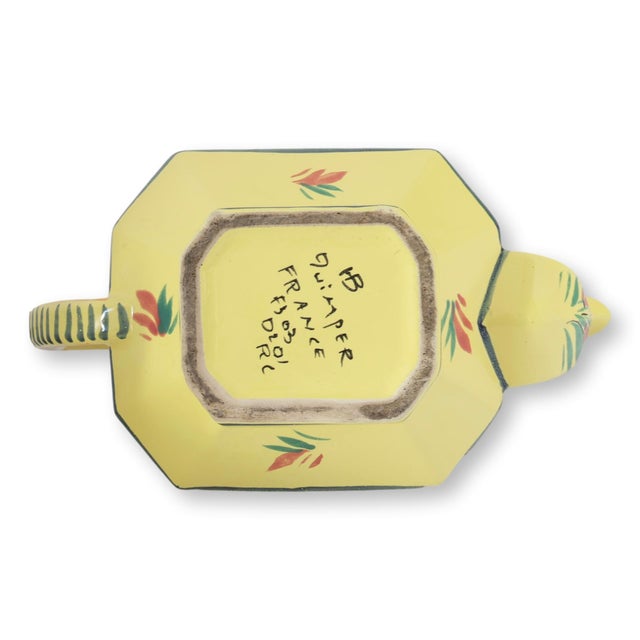 Vintage French Quimper Tea Pot For Sale In Los Angeles - Image 6 of 6