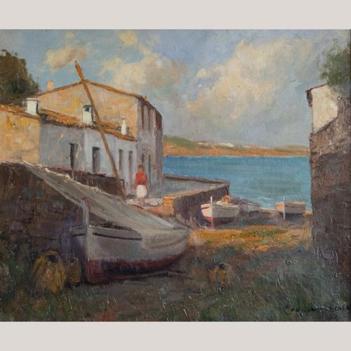 Francisco Carbonell Massabé, Rustic Corner of Calañós, Painting For Sale - Image 10 of 10