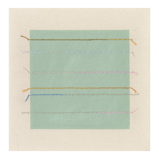 Sage Green Square Geometric Minimalist Art Print by Emily Keating Snyder, 24 X 24 Unframed Print For Sale