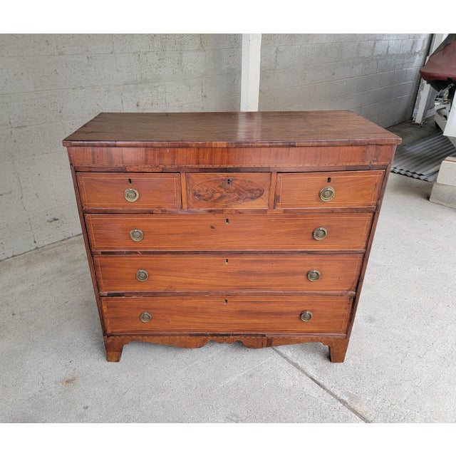 Mid 19th Century Antique Georgian Mahogany Chest Circa. 1850 For Sale - Image 5 of 14
