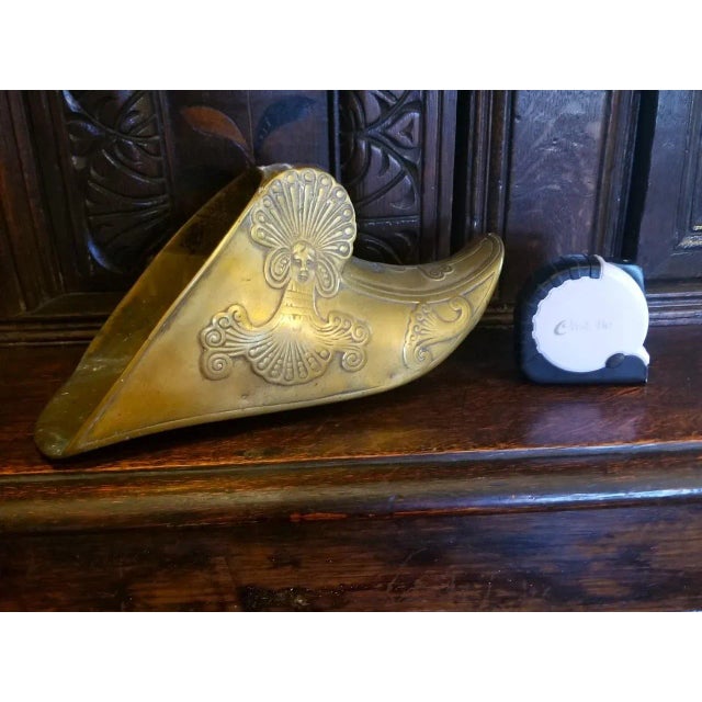 Brass Pair of 1960s Curved Toe Brass Stirrups For Sale - Image 8 of 9