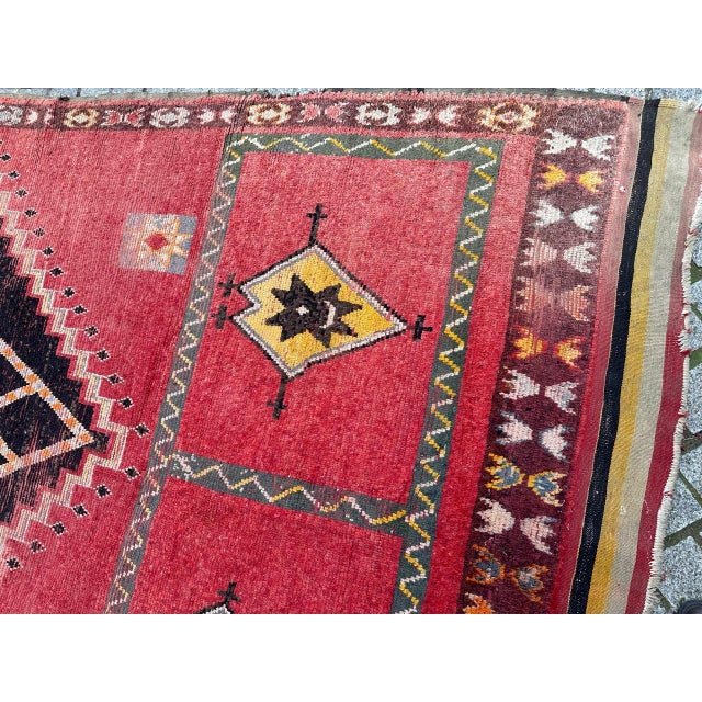 Long Moroccan Tribal Rug, 1940s For Sale - Image 4 of 18