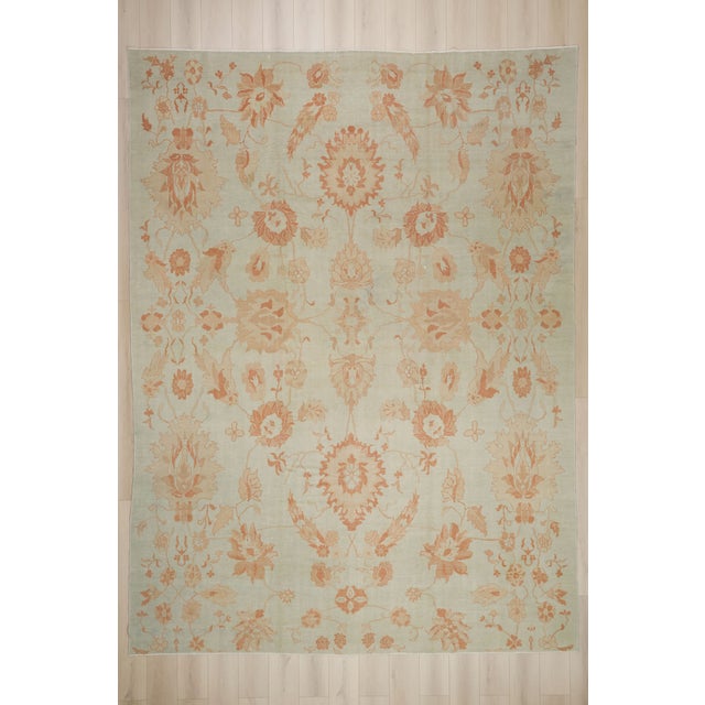 Modern Turkish Oushak Rug, 11'03 X 15'03. For Sale - Image 10 of 10