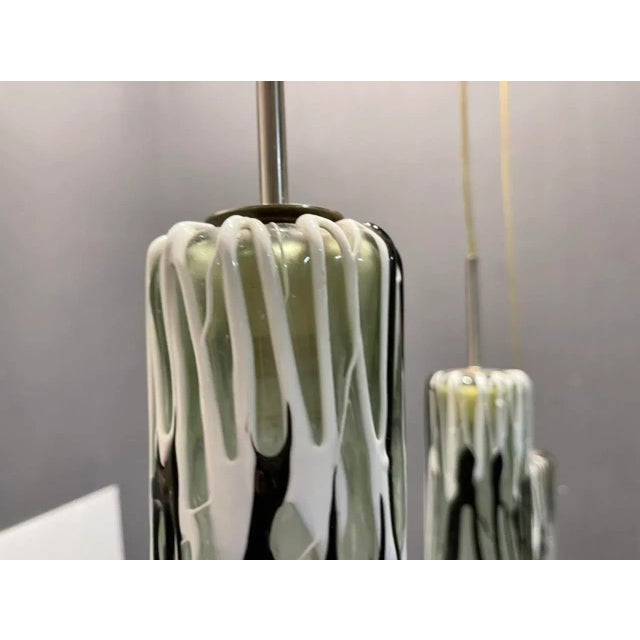 Mid-Century Murano Glass Light Pendant For Sale - Image 3 of 13
