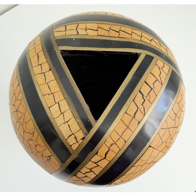 Dara International Art Deco Revival Tessellated Vase For Sale - Image 4 of 11