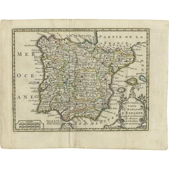 Late 18th Century Antique Map of Spain and Portugal by Keizer & De Lat, 1788 For Sale - Image 5 of 5