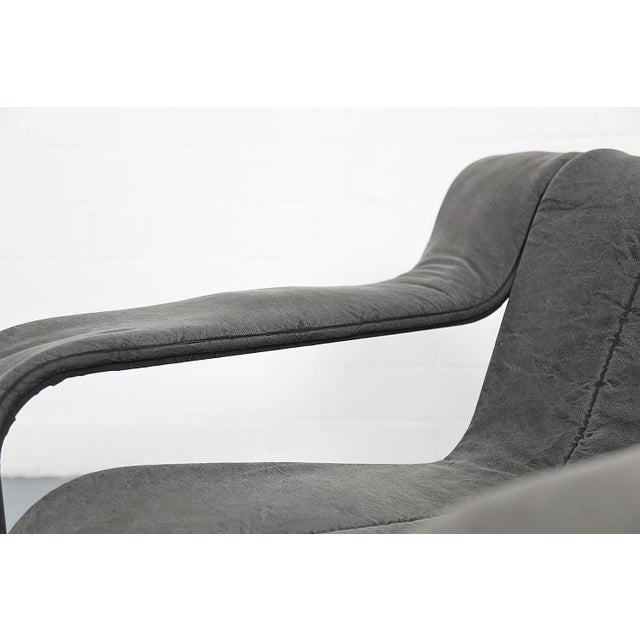 Danish Steel Tube Lounge Chair with Graphic Upholstery from Kebe, Denmark, 1970s For Sale - Image 15 of 18