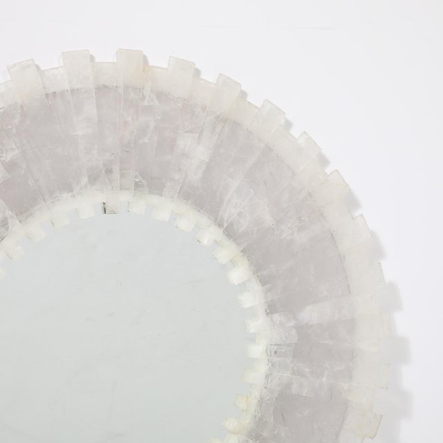 Lavender Modernist Custom Tessellated Starburst Rock Crystal Mirror by High Style Deco For Sale - Image 8 of 10