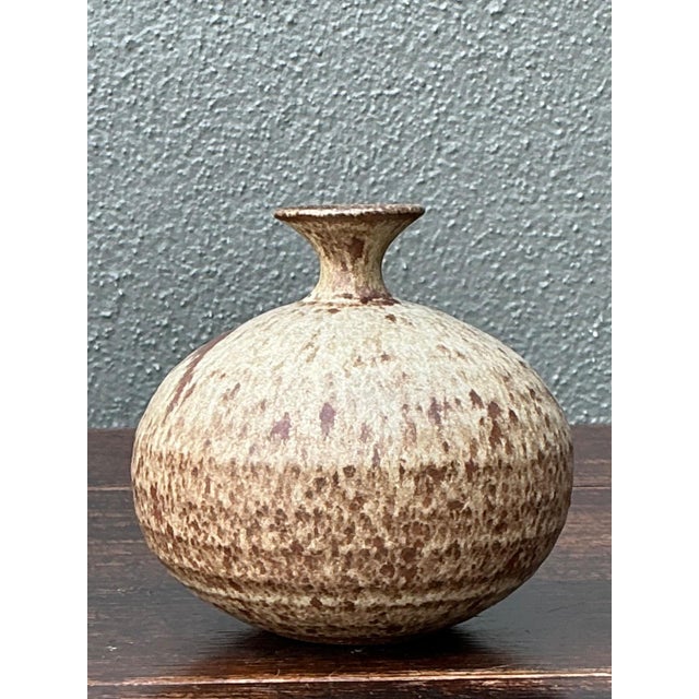 Handcrafted Earth-Tone Ceramic Vase For Sale - Image 12 of 16