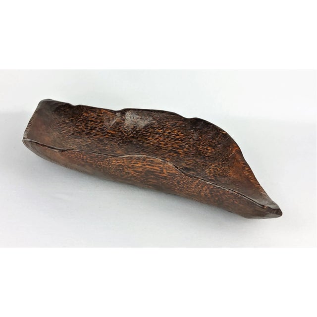 Large Brutalist Carved Palm Bowl, 1960s For Sale - Image 9 of 13