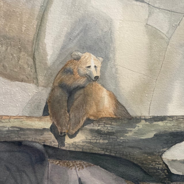 Bring a touch of serene charm to your walls with this delightful mixed-media watercolor painting by regional artist...