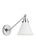 Metal Chapman & Myers by Visual Comfort Studio Wellfleet Single Arm Cone Task Sconce, Matte White & Polished Nickel For Sale - Image 7 of 7
