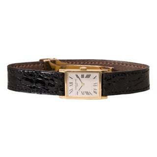 Vintage Vacheron Constantin 18k Yellow Gold Tank Watch, Circa 1970s For Sale