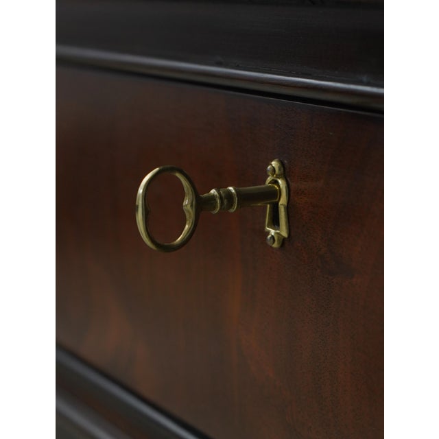 Wood Stickley Mahogany Georgian Style Breakfront Bookcase For Sale - Image 7 of 18