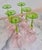 Late 20th Century Pink and Green Hand-Crafted Wine Glasses - Set of 6 For Sale - Image 4 of 10