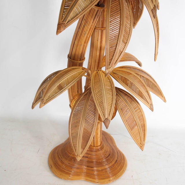 Palmtree Floor Lamp in Rattan For Sale - Image 18 of 18