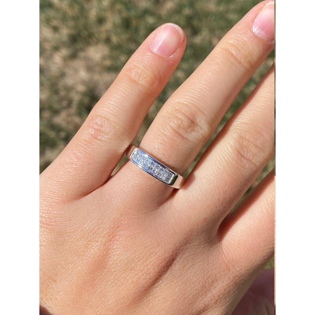 The Triana: Ladies 14K White Gold Wedding Band set with 0.36 CTW Diamonds For Sale - Image 9 of 10