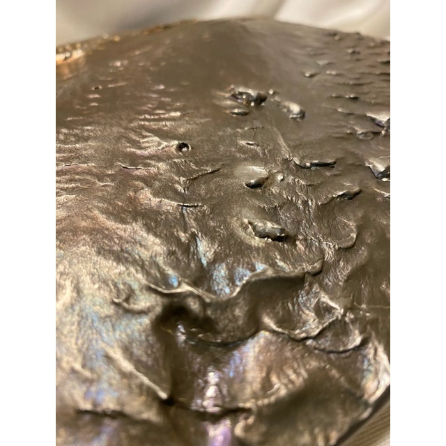 Illums Bolighus 1980s Brutalist Scandinavian Pewter Vase by Helgi Joensen For Sale - Image 4 of 9