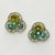 Mid 20th Century Multi Color Tourmaline Bead and White Diamond Earrings in 14k White Gold - 2 Pieces For Sale - Image 4 of 8