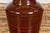 Artisan Brown Glaze Vase with Black Concentric Motifs and Tapering Lines For Sale - Image 9 of 12