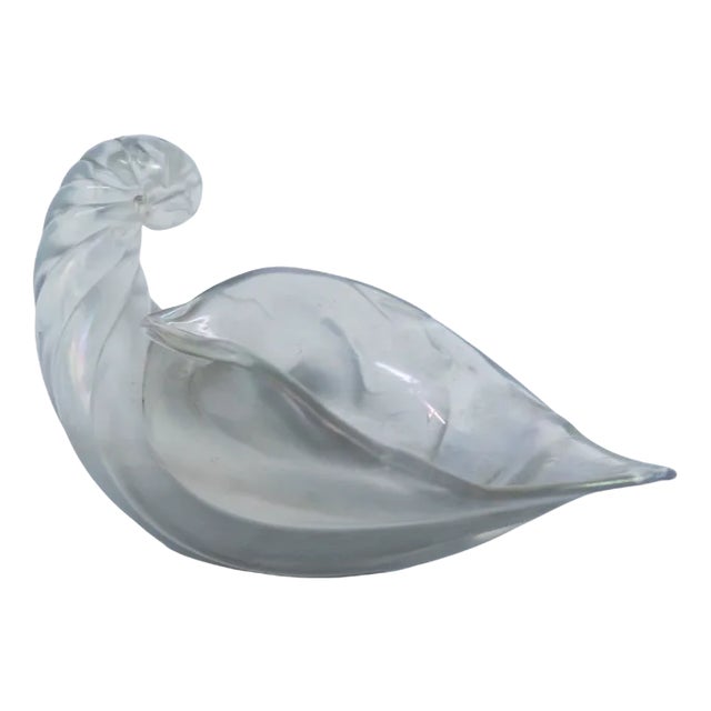 Iridated Murano Glass Cornucopia by Ercole Barovier, 1930s For Sale