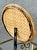 Boho Chic Stylish Mid 20th-Century Split Tortoiseshell Bamboo & Herringbone Rattan Circular Tray For Sale - Image 3 of 18