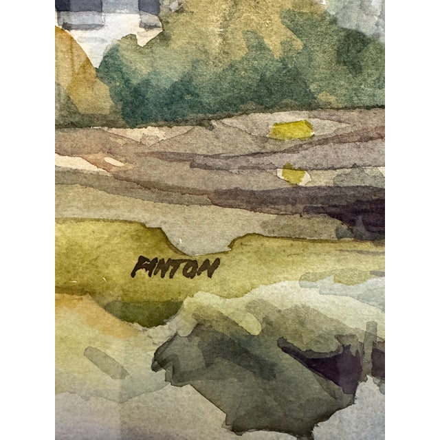 Charlotte Panton Rossi Home Place Framed Watercolor, Circa 1996 For Sale - Image 12 of 12