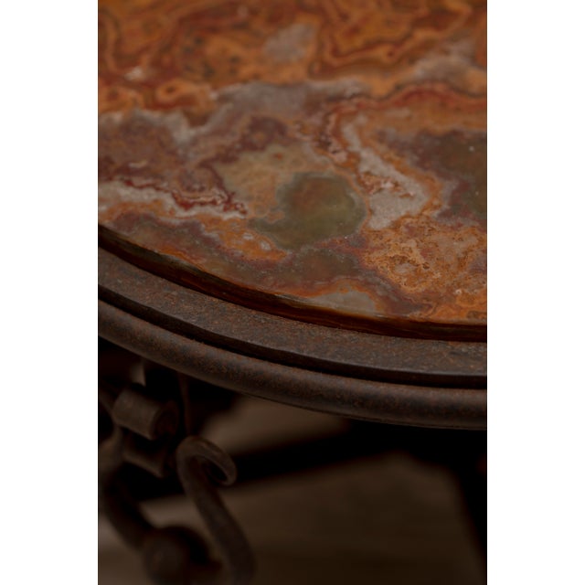 Black Mid-Century Modern French Wrought Iron Side Table, 1950s For Sale - Image 8 of 12