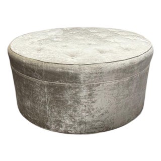 Vintage Edward Wormley Style Oversize Ottoman For Sale