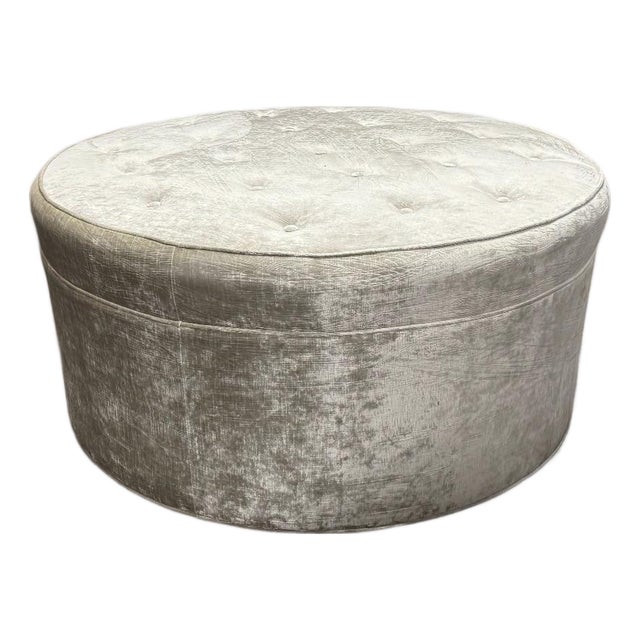 Vintage Edward Wormley Style Oversize Ottoman For Sale