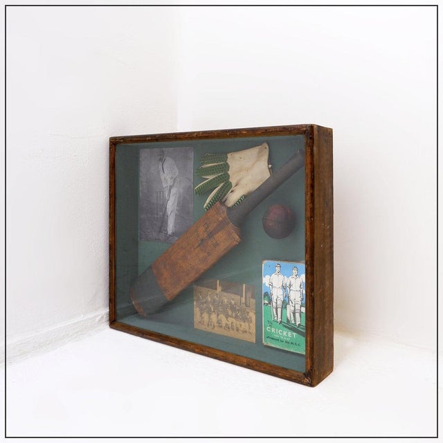 Mid-Century Modern Display Case of Cricket Collectibles For Sale - Image 3 of 15