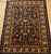 French Country Vintage Persian Malayer Area Rug, Handwoven All Over Geometric Design, Navy & Ivory, 4’ X 4’ For Sale - Image 3 of 14