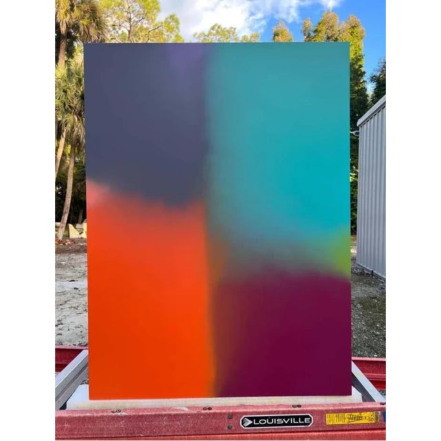 William Finlayson William Finlayson Jr. Acrylic Painting on wood Panel Titled “Happy Haze Vl 2023 For Sale - Image 4 of 8